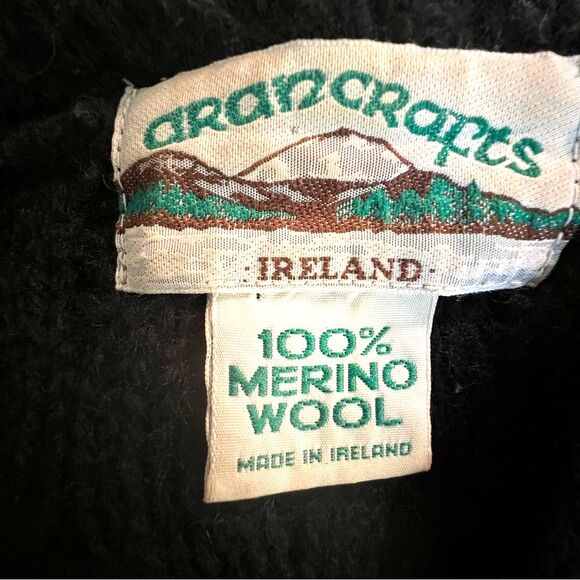 Aran Crafts Womens 100% Merino Wool Hooded Cable Knit Cardigan Sweater Full Zip - Picture 8 of 10